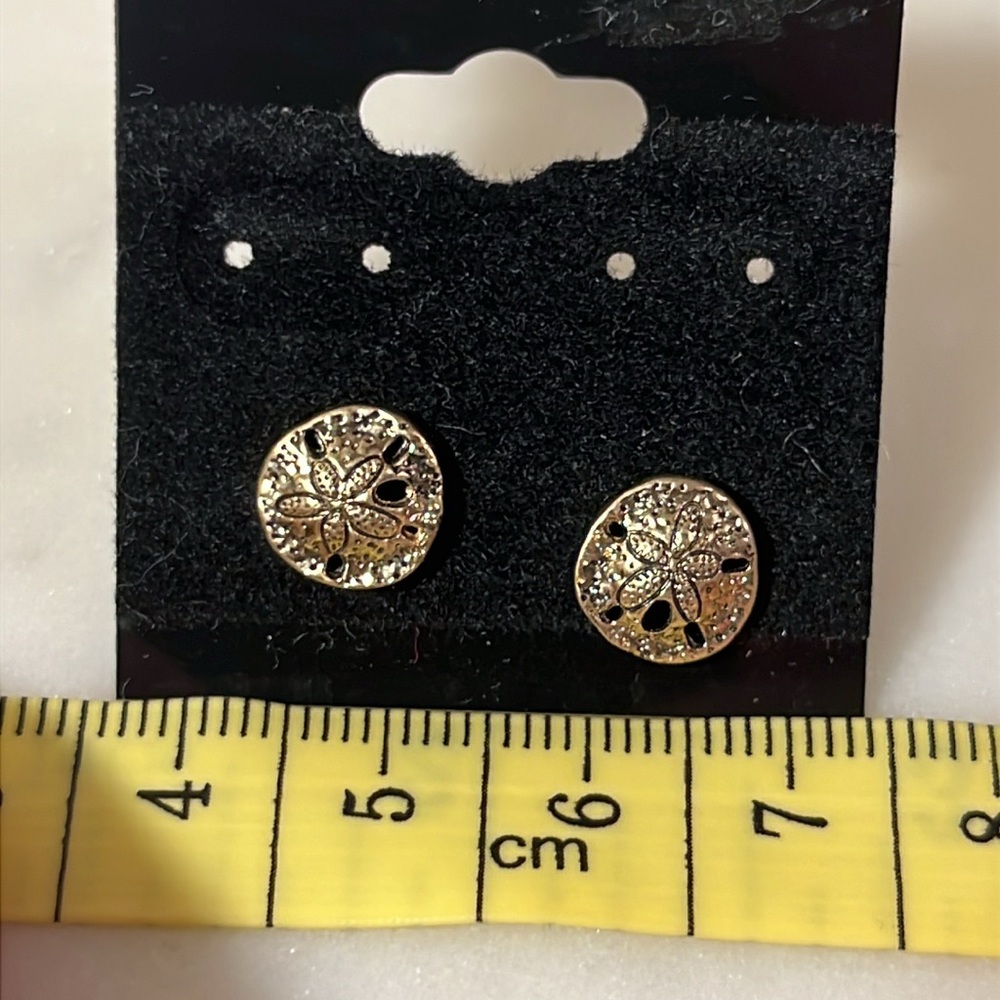 Dainty Sand Dollar Earrings